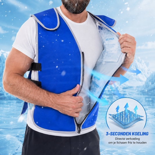 Koelvest - Ademend - Inclusief 24 Ice-packs