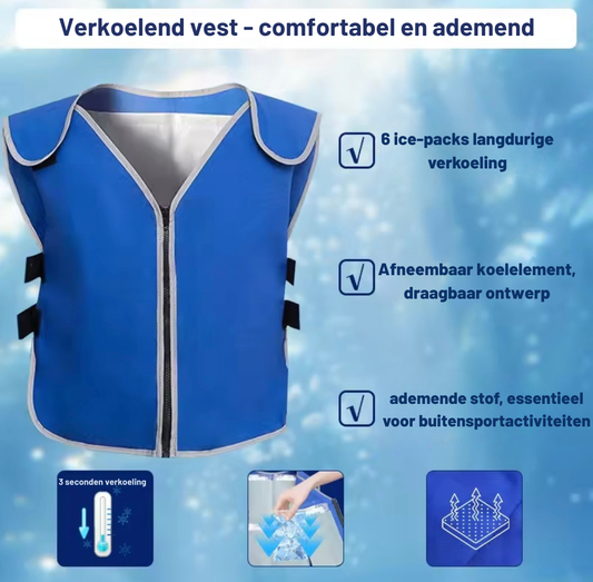 Koelvest - Ademend - Inclusief 24 Ice-packs