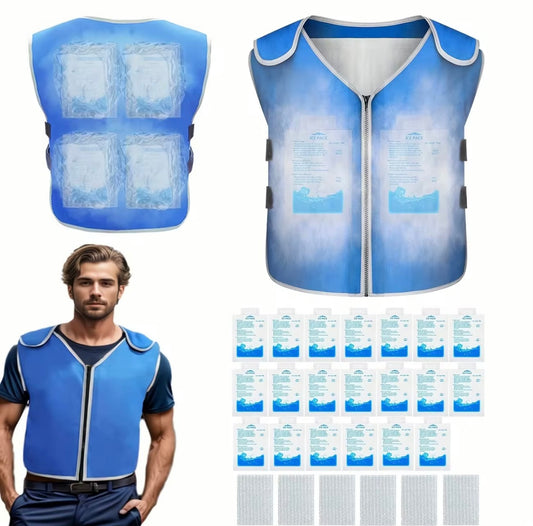 Koelvest - Ademend - Inclusief 24 Ice-packs