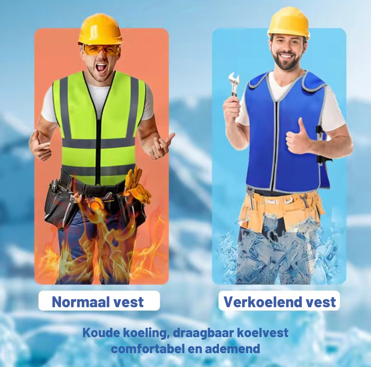 Koelvest - Ademend - Inclusief 24 Ice-packs