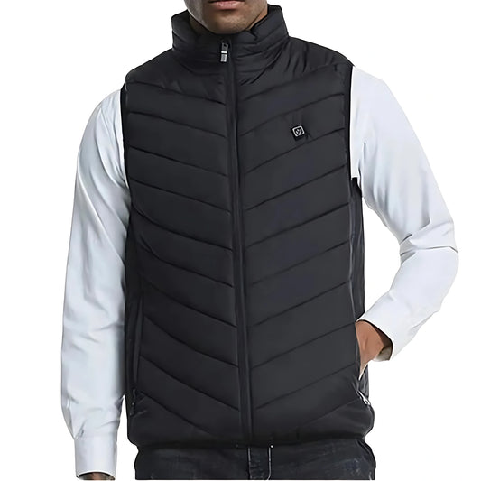 elektrische bodywarmer voor mannen en vrouwen met drie warmtestanden.