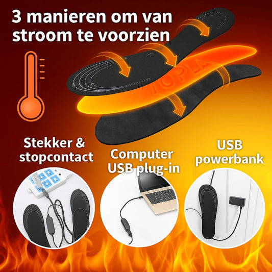 comfortabele thermische inlegzolen voor warme voeten in de winter.