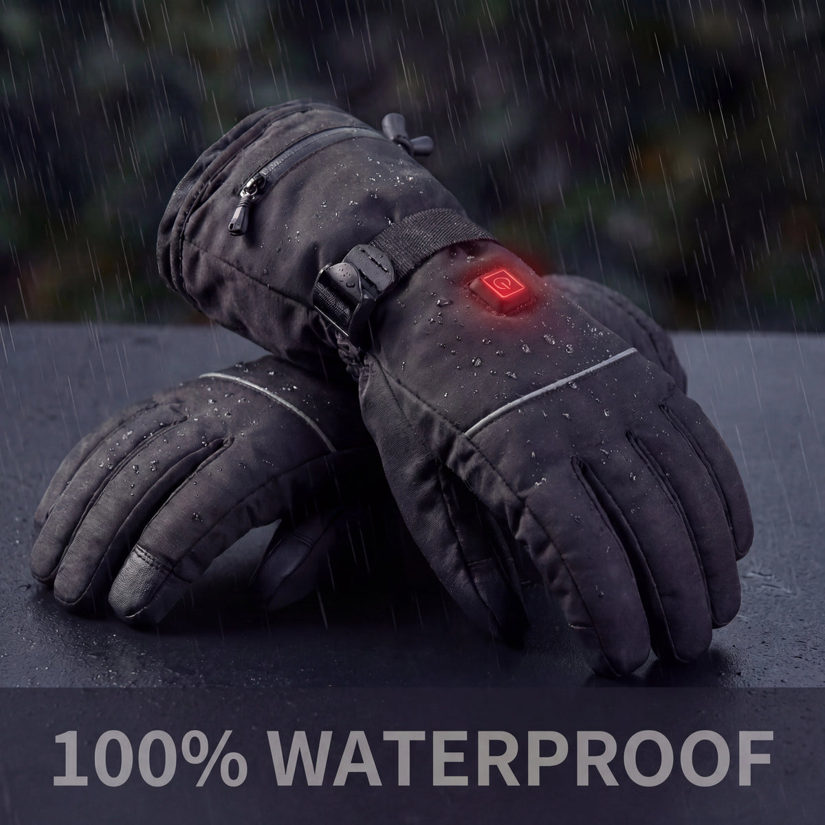Waterafstotende verwarmde handschoenen 